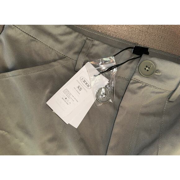 NEW Cider Women’s XS Extra Small Lightweight Trouser Pants Olive Green Pockets - Picture 4 of 8